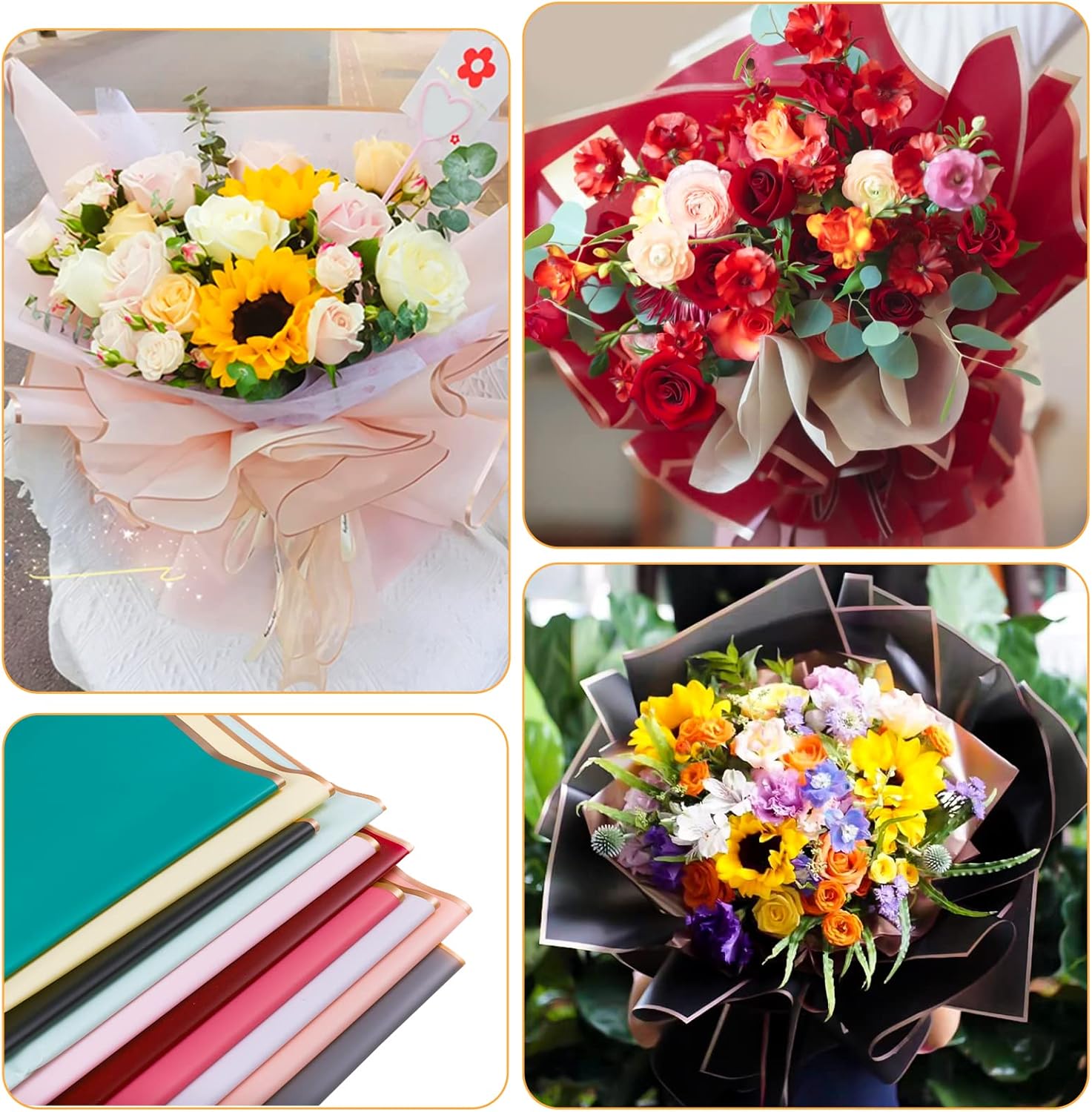 10 أوراق من ورق تغليف باقات ال - مراجعة Anda Florist Supply وسعره