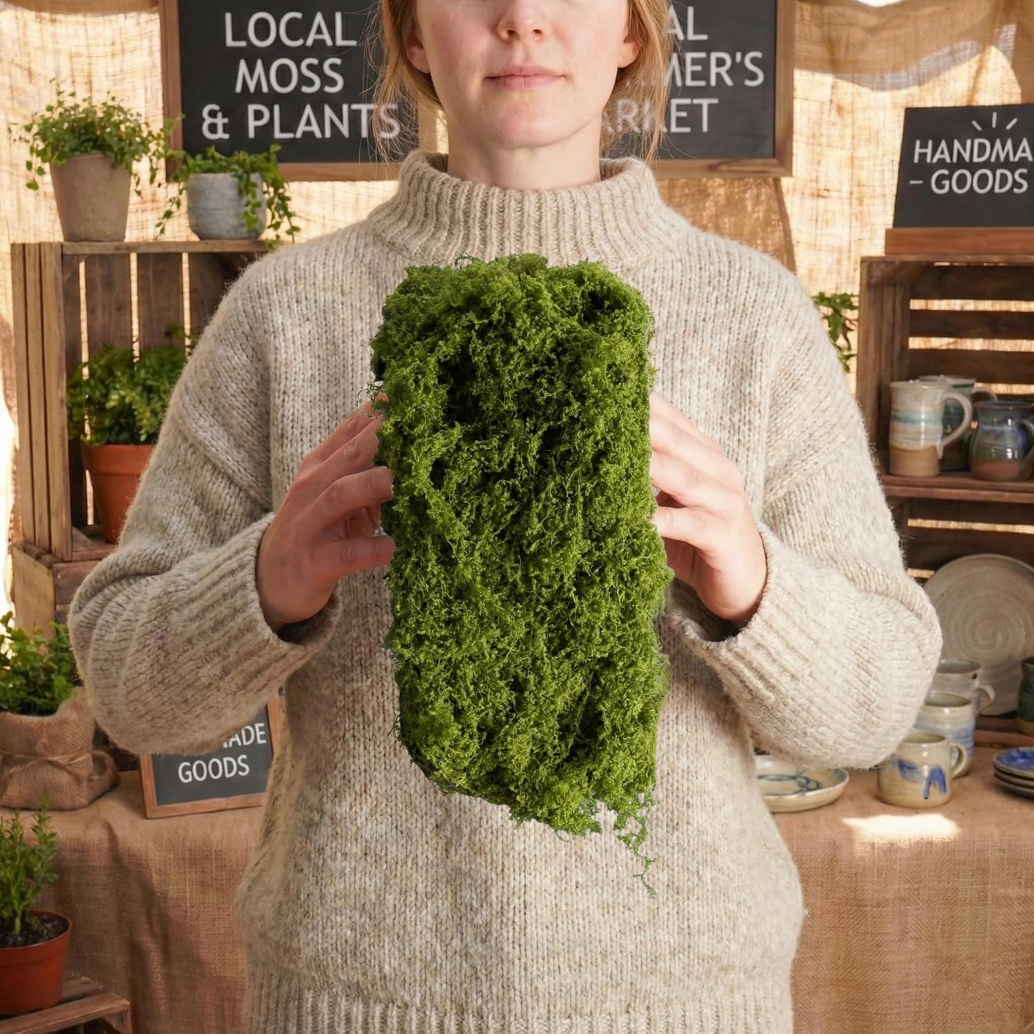 سجادة طاولة من الطحالب الاصطنا - مراجعة Preserved Moss Sheet وسعره