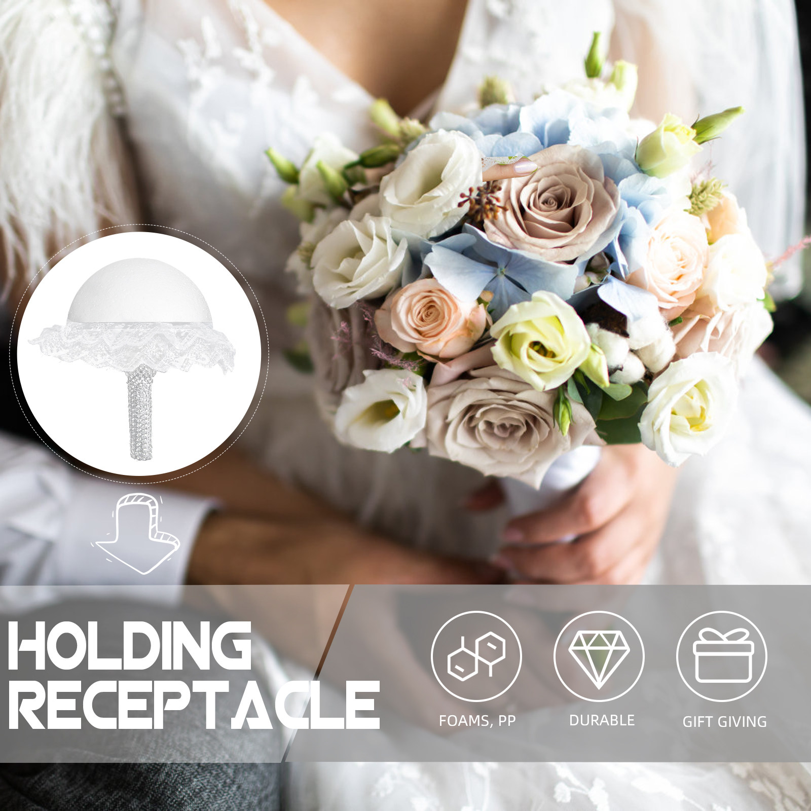 حامل باقة العروس، قاعدة فوم لل - مراجعة Bouquet Holder Foam وسعره