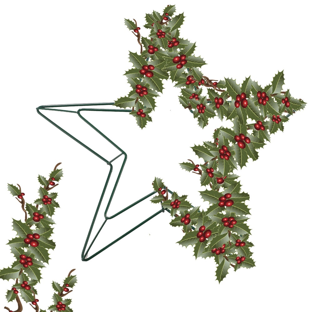 إطار معدني على شكل نجمة للزهور - مراجعة Wreath Form Wire وسعره