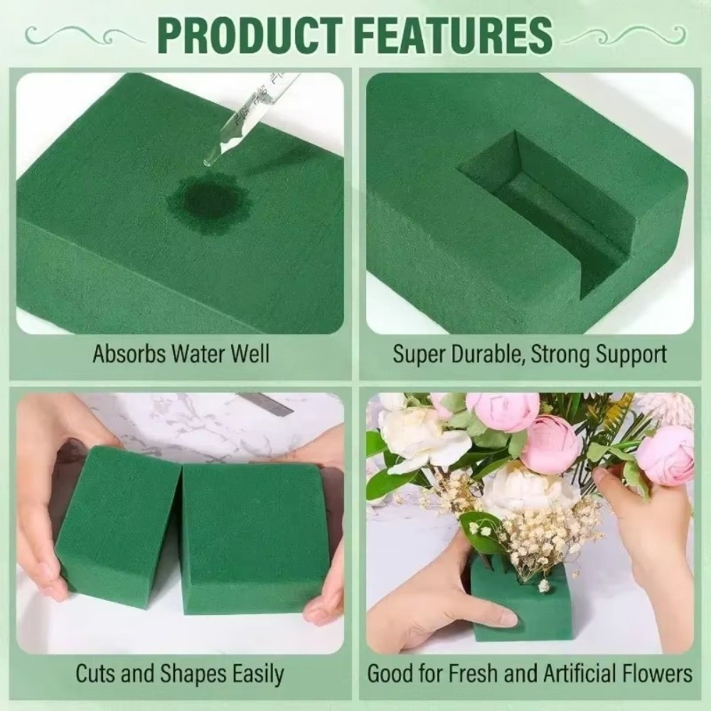رغوة خضراء لتنسيق الزهور، ماصة - مراجعة Bouquet Holder Foam وسعره